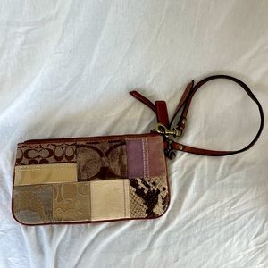 Vintage Coach Patchwork Wristlet